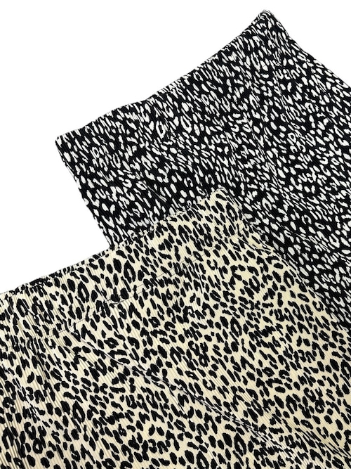 【魔法シリーズ】Leopard Pleats Long Skirt