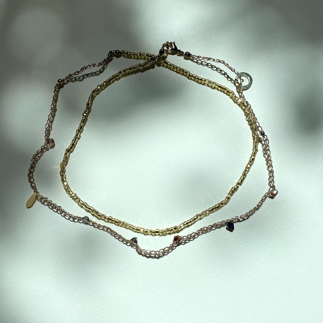 "黄金" necklace & mask chain