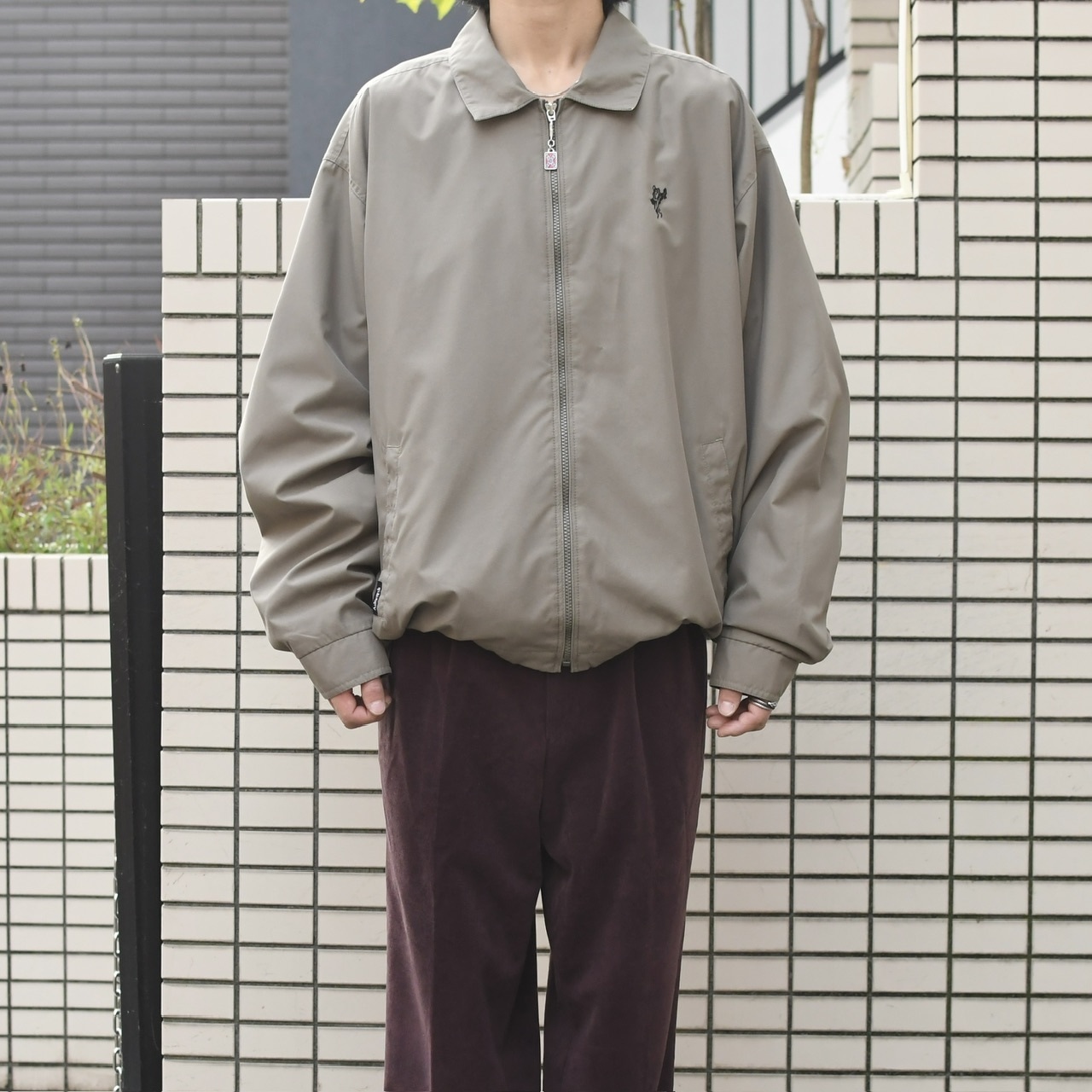 Ashworth fake suede blouson gray