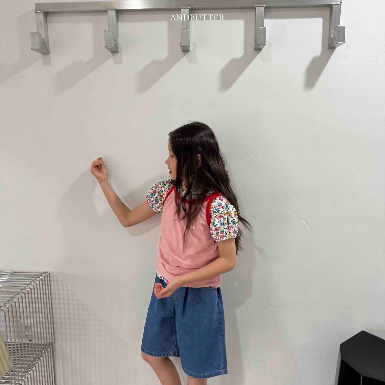 【and butter】ハートループパンツ  ディープブルー 130~140cm - 2