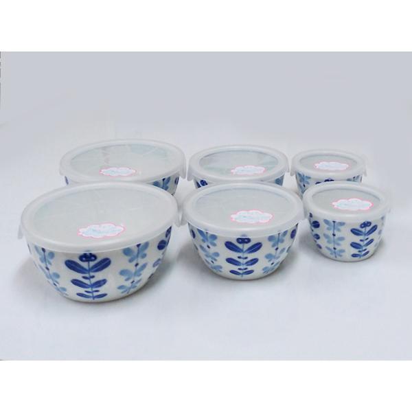 レンジパック 小鉢 陶器 木立 6個セット 保存容器 陶器 蓋付き | みの