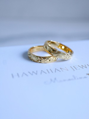 "手彫り"4mm ring Hawaiianjewelry(ハワイアンジュエリーリング・指輪)