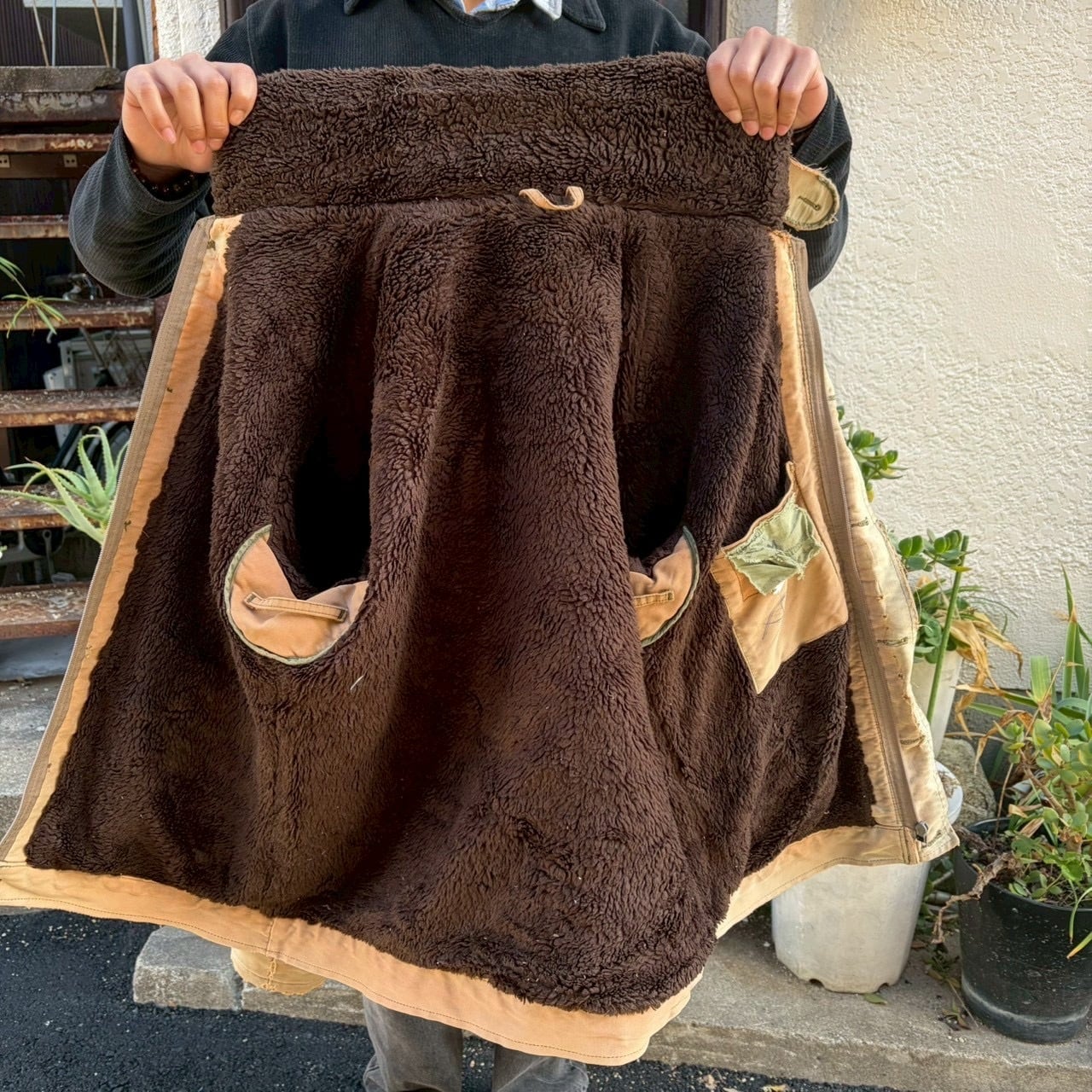 雰囲気抜群 70s フランス軍 実物 N-1 デッキジャケット 鬼フェード