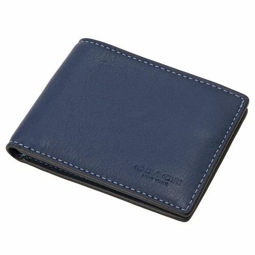コーチ 二つ折り財布 小銭入れ無し ディープブループルシアンブルー Coach C2695 Szl Net Shop