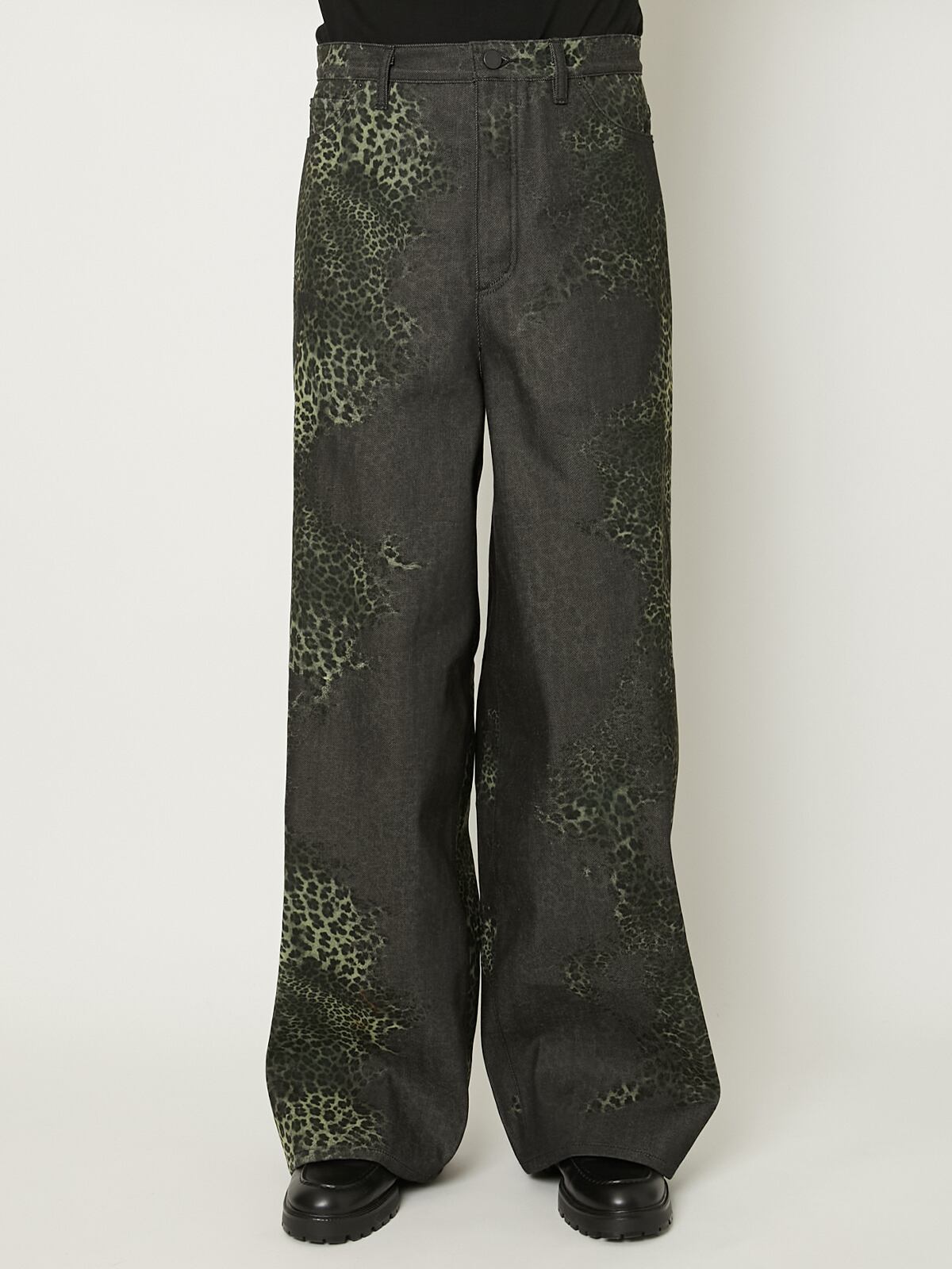 TAAKK CHAMBRAY SCULPTURE WIDE TROUSERS TAAKK SCULPTURE DENIM WIDE