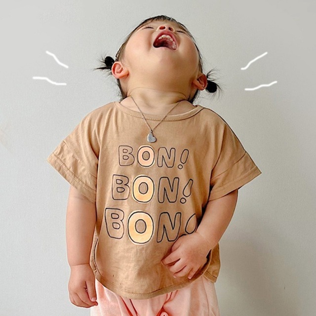 【BABY】韓国風　BONカジュアルＴシャツ