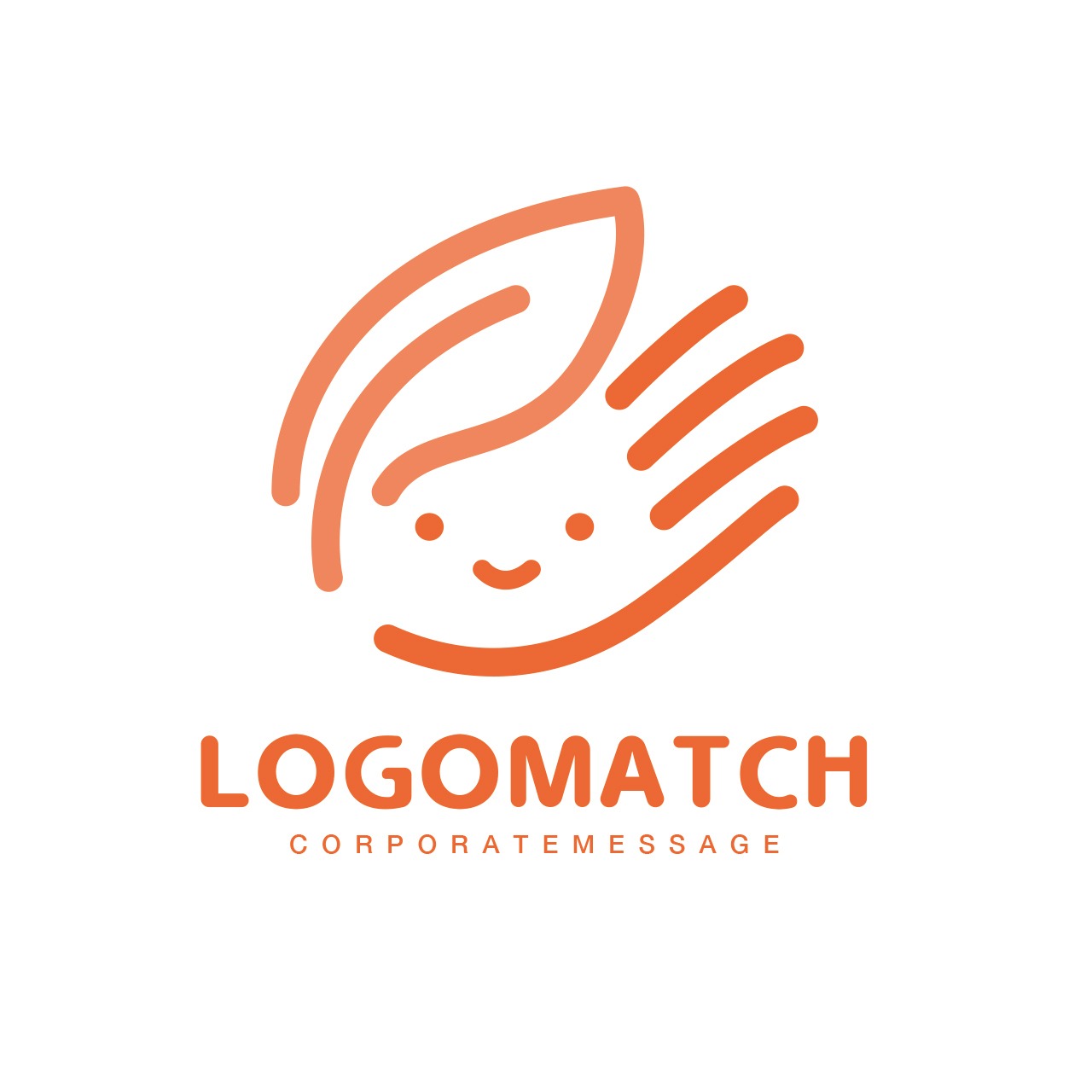 寄り添う手と葉くんのロゴ