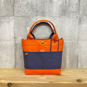 当店人気No.1.▽Bi Color Tote "M"【オレンジ×パープル】