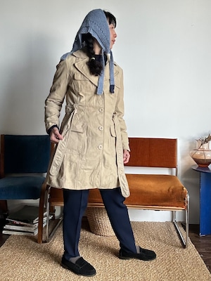 Vintage baige スエードleather coat