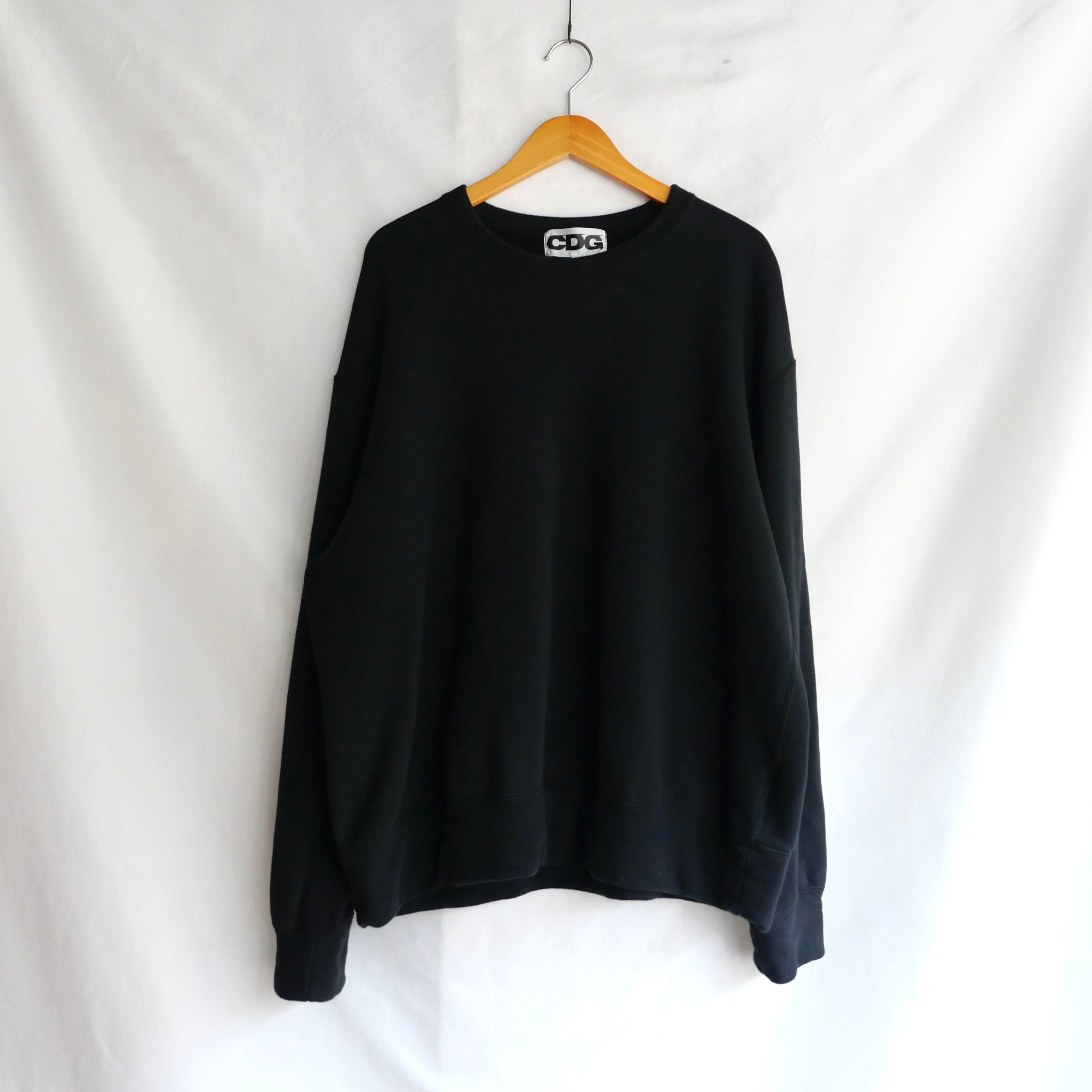 CDG 黒 トレーナー Sサイズ ロゴ入り CDG OVERSIZED SWEAT SHIRT | safarionline