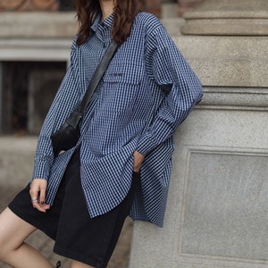 ポロカラーチェックシャツ SH1437