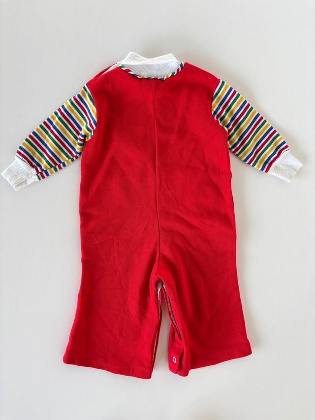 【6-9m相当・vintage】木馬ロンパース