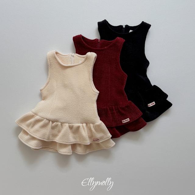 【Jr.size】snow frill dress【ELLYMOLLY】※11月下旬〜12月上旬発送予定