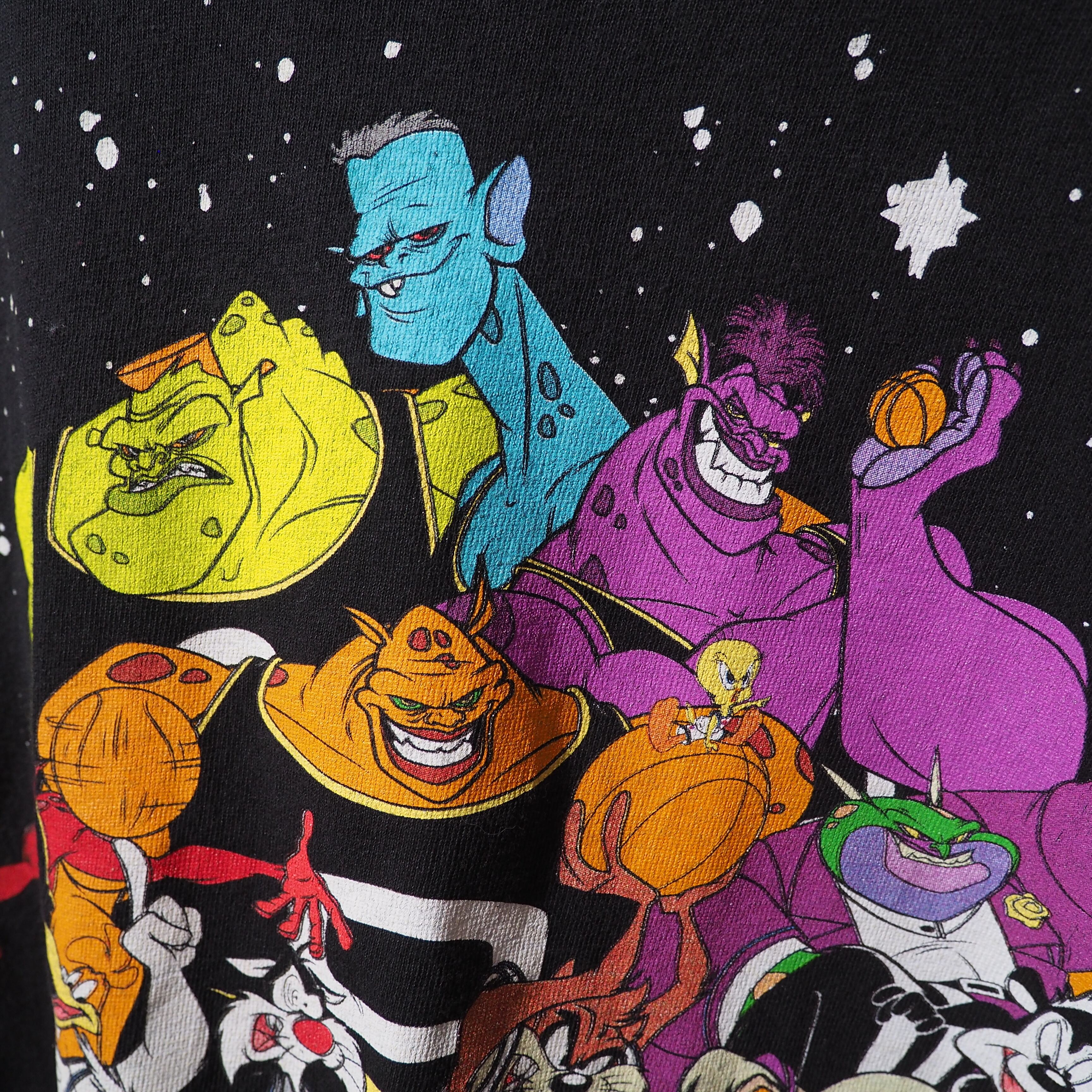 ” SPACE JAM - All Star ” Character printed long sleeve Black Tee
