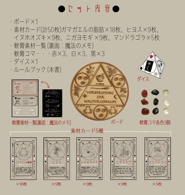 魔女のボードゲームシリーズ 1 Vorbereitung Zur Walpurgisnacht 新装版 Artemisia