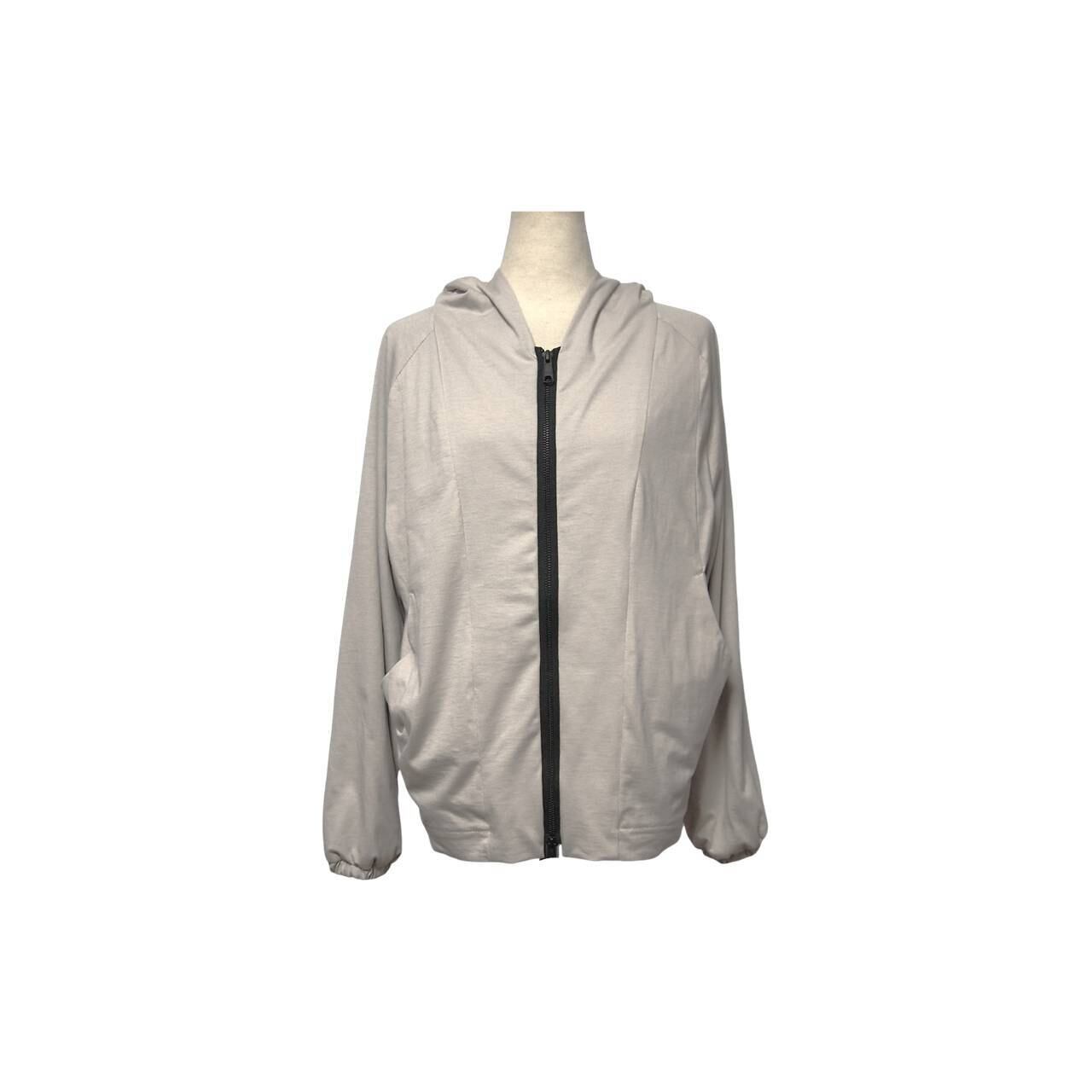 kylie zip up hoodie (beige)