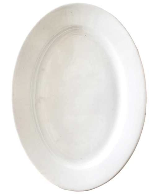 19世紀  フランス 36c おお崇高な白よ！白の集約と重厚なオーバルプレートa アンティーク