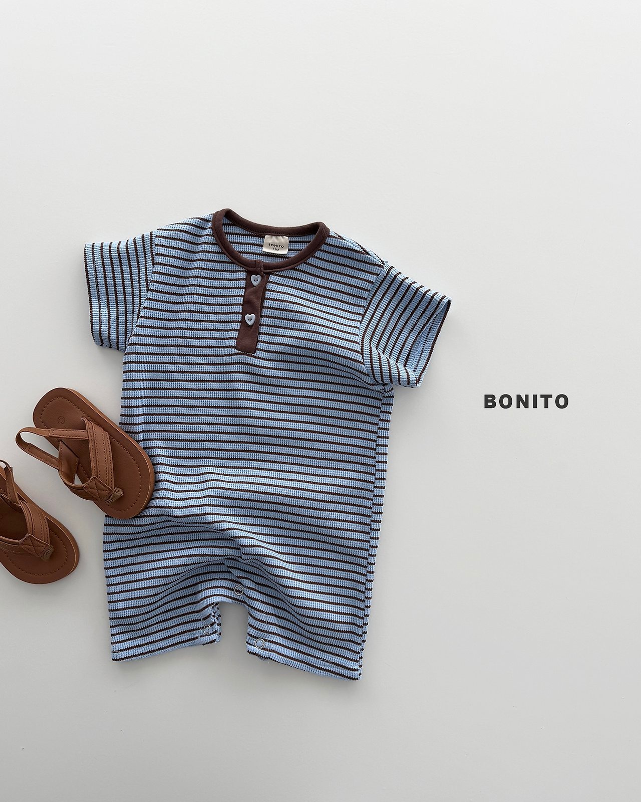 [BONITO] Summer Waffle Style Danjak Bodysuit / [보니토] 썸머와플ST단작슈트