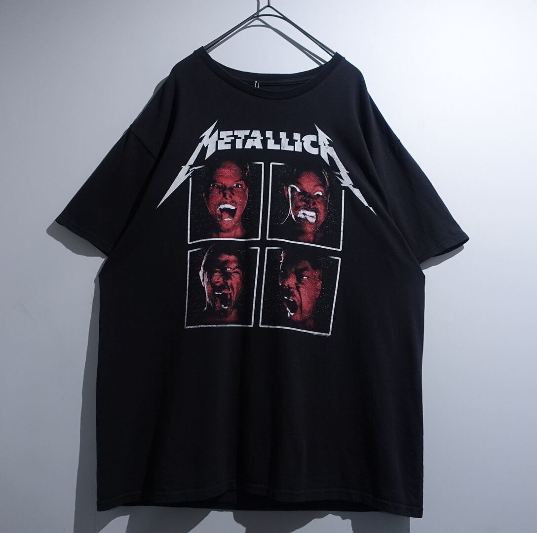 "METALLICA" Black Band Print T-Shirt