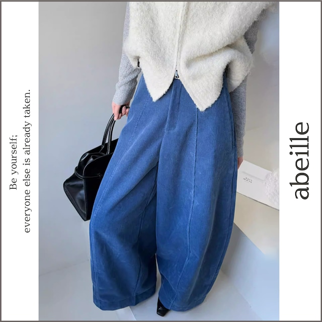 corduroy wide pants 14165