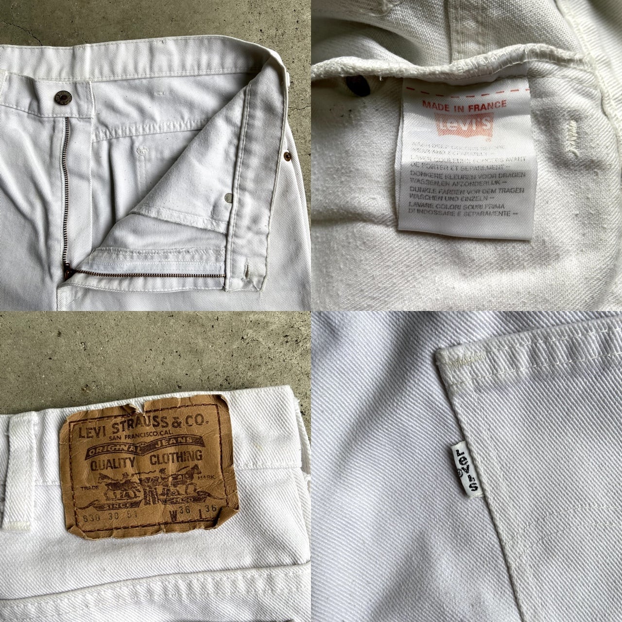 80年代 フランス製 白タブ Levi