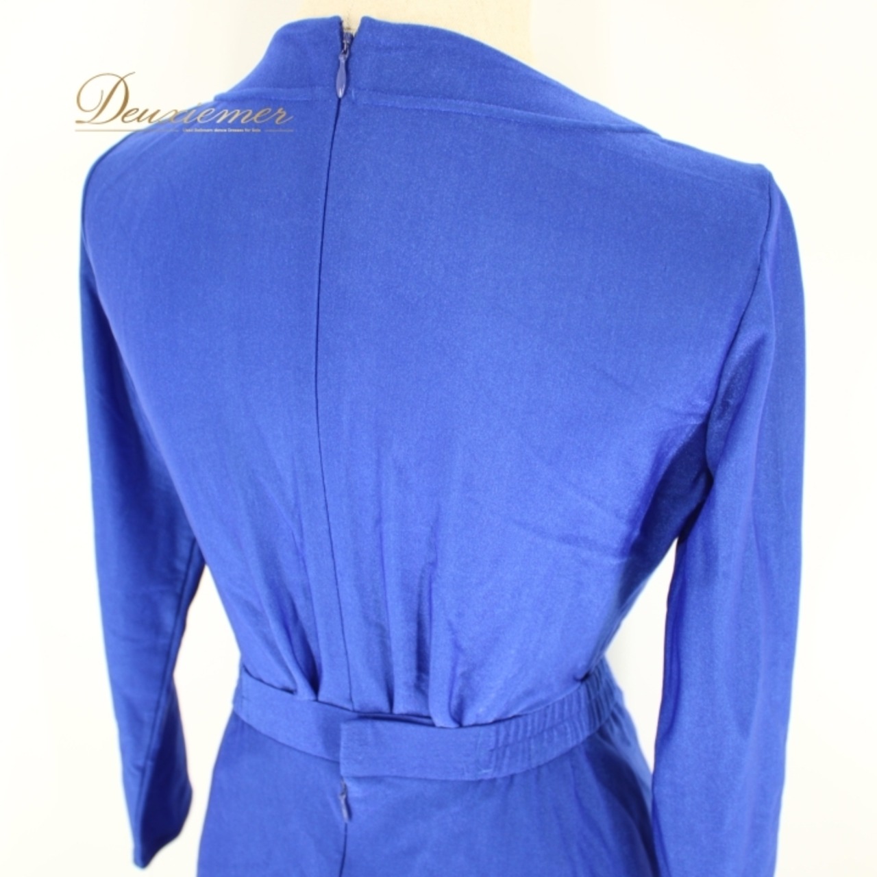 社交ダンス 衣装 上下セット ツーピース レッスンウェア パーティ衣装 オールシーズン U:NA ユーナ 青 ブルー系 無地 シンプル 長袖 ラインストーン付き 伸縮性 ファスナー仕様 レディース 洗濯可 吸水速乾 デイリーウェア スポーツウェア おしゃれ おすすめ社交ダンス衣装 通販