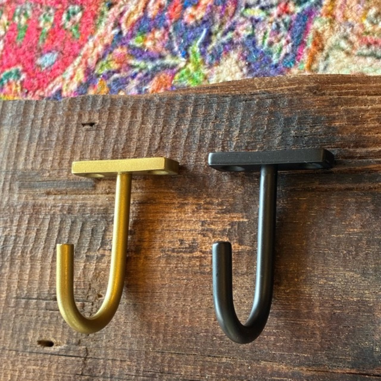 India Iron hanging hook 2color　インド　アイアンハンギングフック　全2色　ブラック　ゴールド　DIY　収納　ハンギング　鉄物　壁掛け　ポールフック　ウォールフック　シングルフック　照明　観葉植物