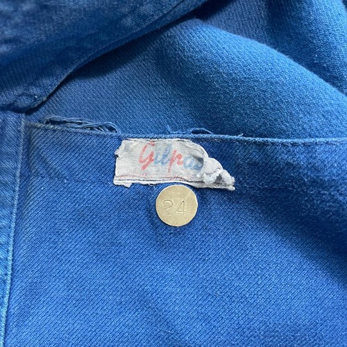 50-60s Gilpas 刺繍タグ コットンツイル フレンチワークジャケット 詳細写真2