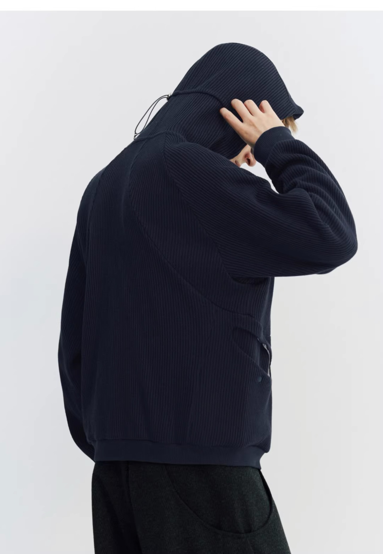NORYBRAND Mesh Knit Multi Pocket Hoodie