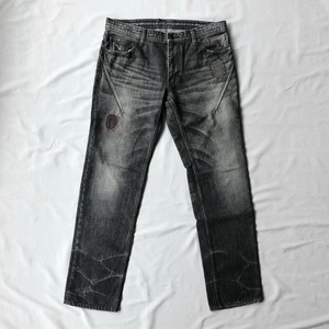 n(n) by NUMBER (N)INE BLACK DENIM PANTS