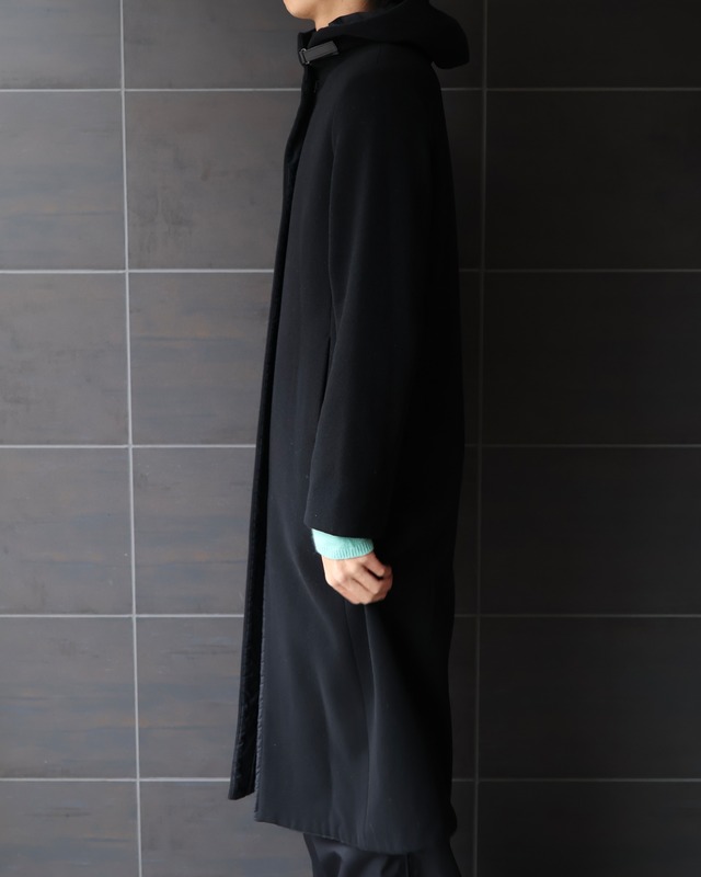 Reversible zip-up hoodie coat