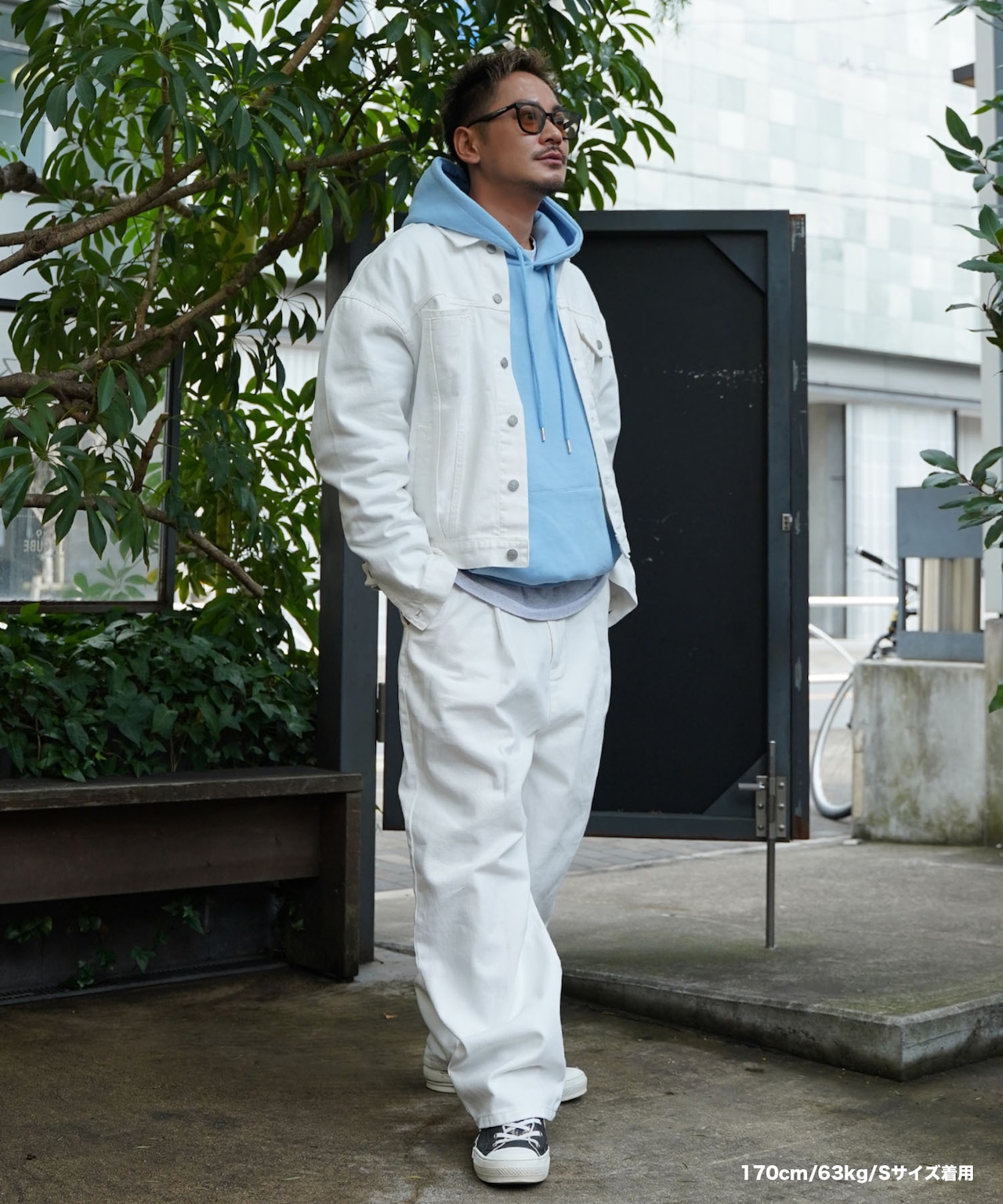 【#Re:room】TUCK WIDE WHITE DENIM ［REP245］