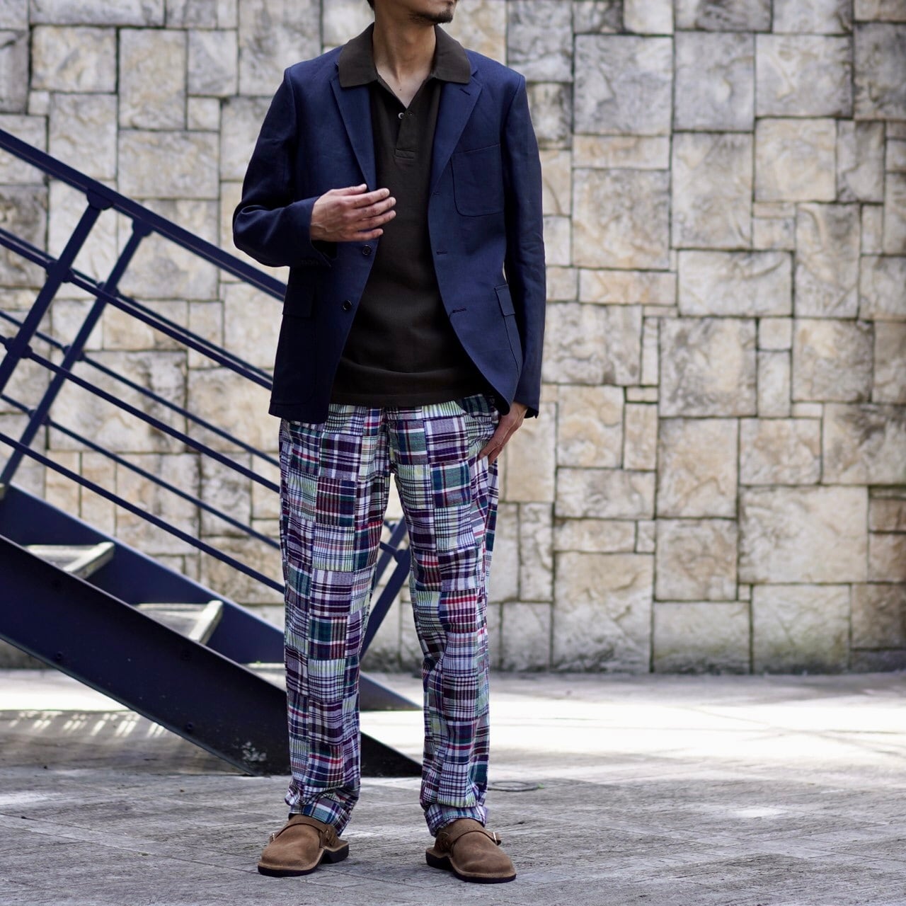 KENNETH FIELD(ケネスフィールド) / 50s UNCON Ⅱ IRISH LINEN -NAVY