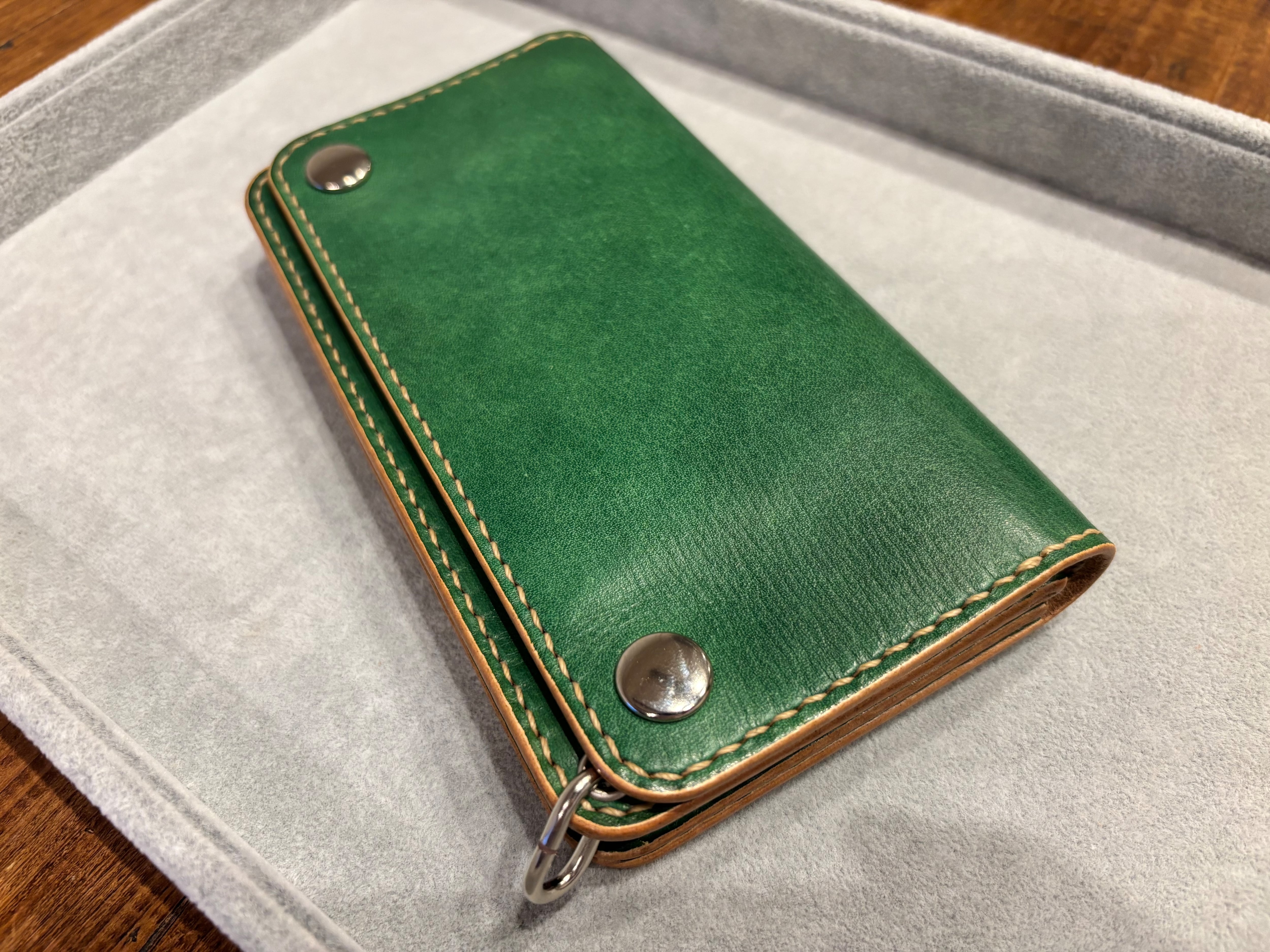 バレンシアガ 財布 三つ折り ペーパーミニウォレット 緑 グリーン 【箱