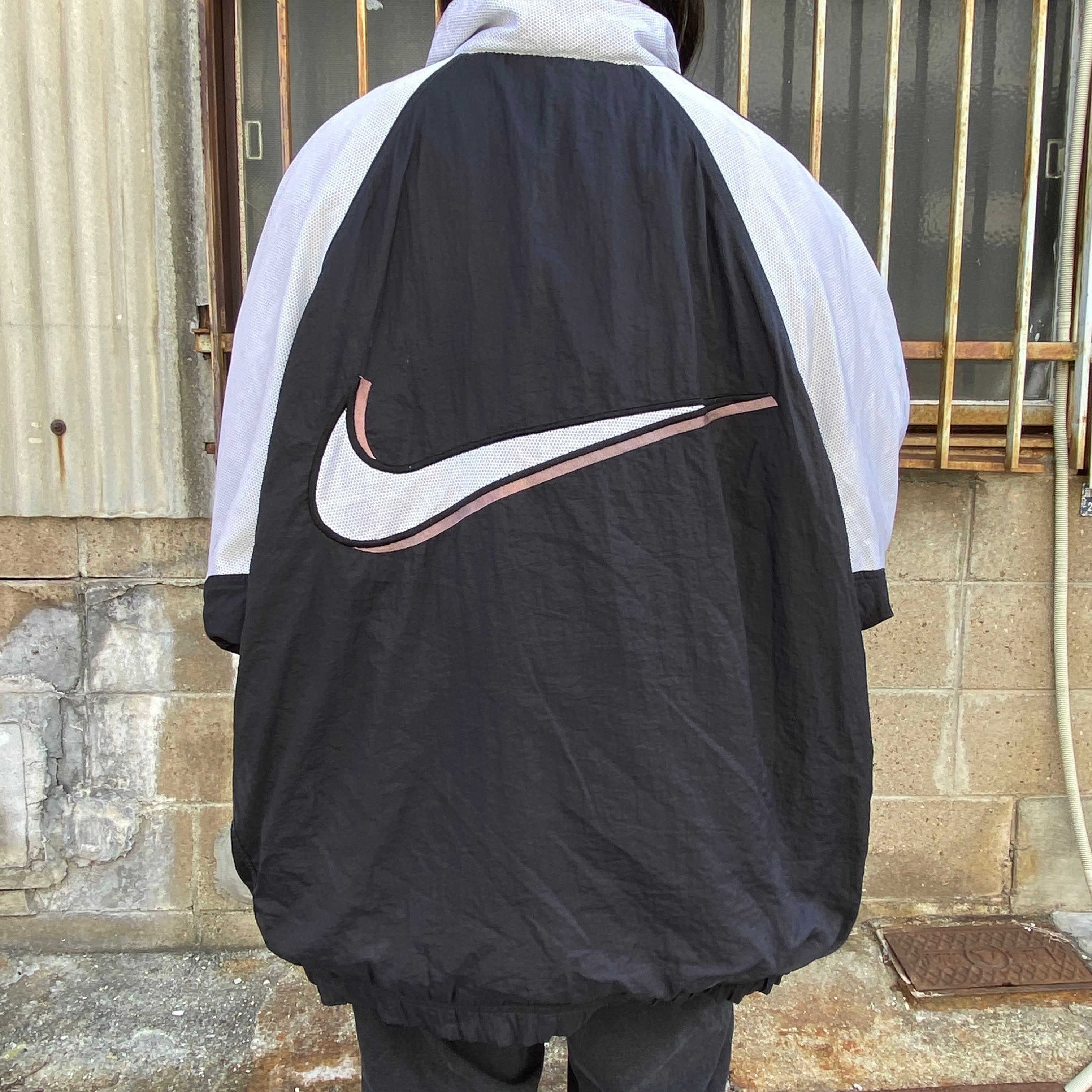 新品 NIKE チェック 柄 ナイロンジャケット 刺繍 swoosh XL