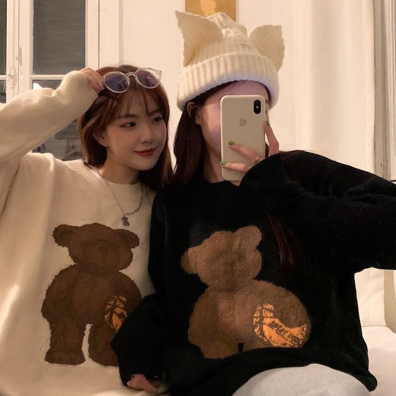 セーター ブラックジャケット ルーズ ロング YY-ファッション69309379284