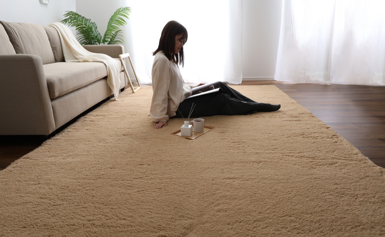 ふわふわシャギーラグ 200×250cm