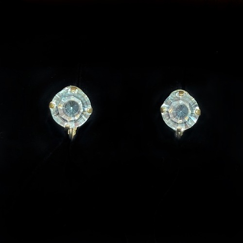 "Romance en gris" Swarovski glass round earrings