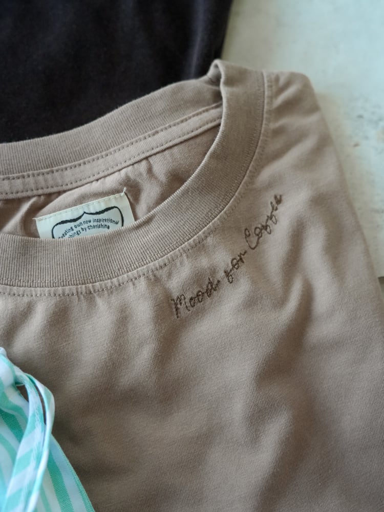 Cloth&Cross]COFFEE 刺繍T-sh with Drawstring Bag | fripons