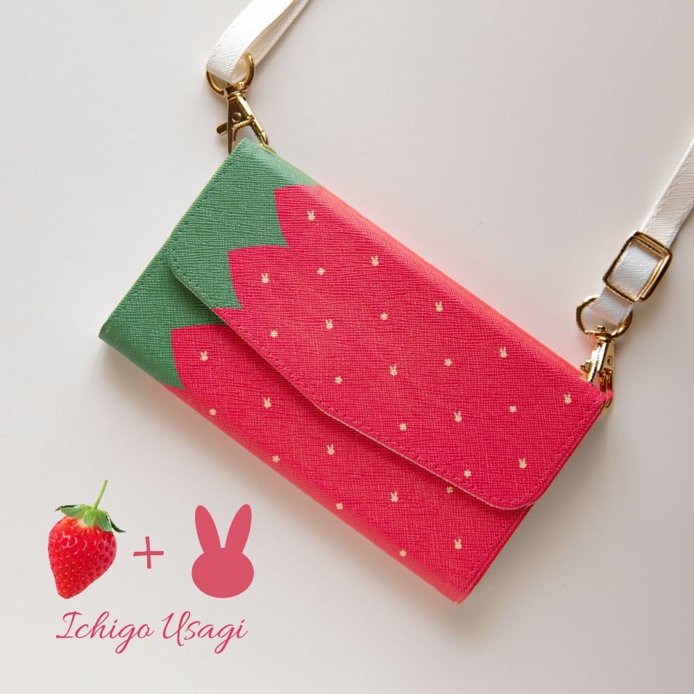 カワイイ☆いちごとうさぎのスマホケース❤手帳型 | スマホケース
