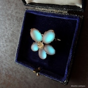 アンティークジュエリー サフィレット すみれ ブローチ【クリア】