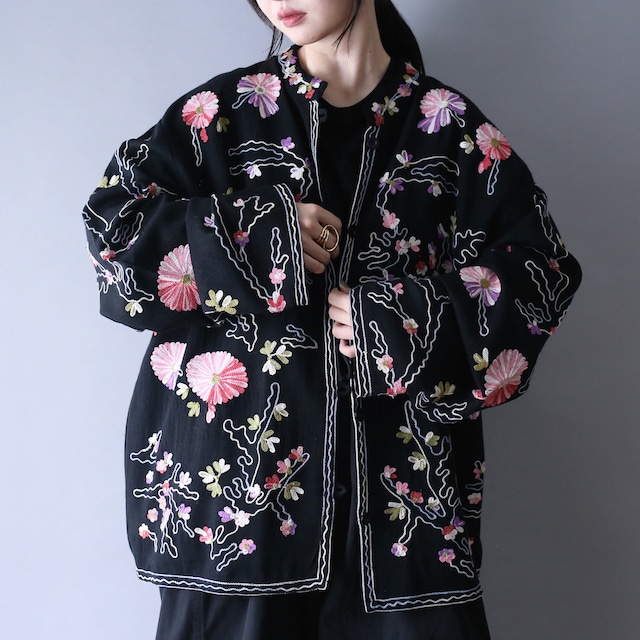 "花×刺繍" XXX over silhouette 和 mode jacket