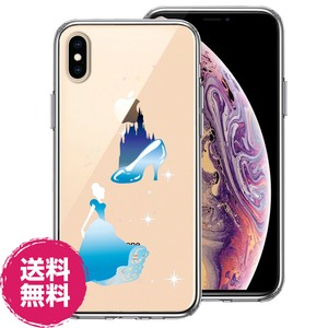 【即納】iPhoneX XS ディズニー 可愛い お洒落 シンデレラ1 クリアケース ハイブリッドケース ファンタジー 側面ソフト 背面ハード カバー