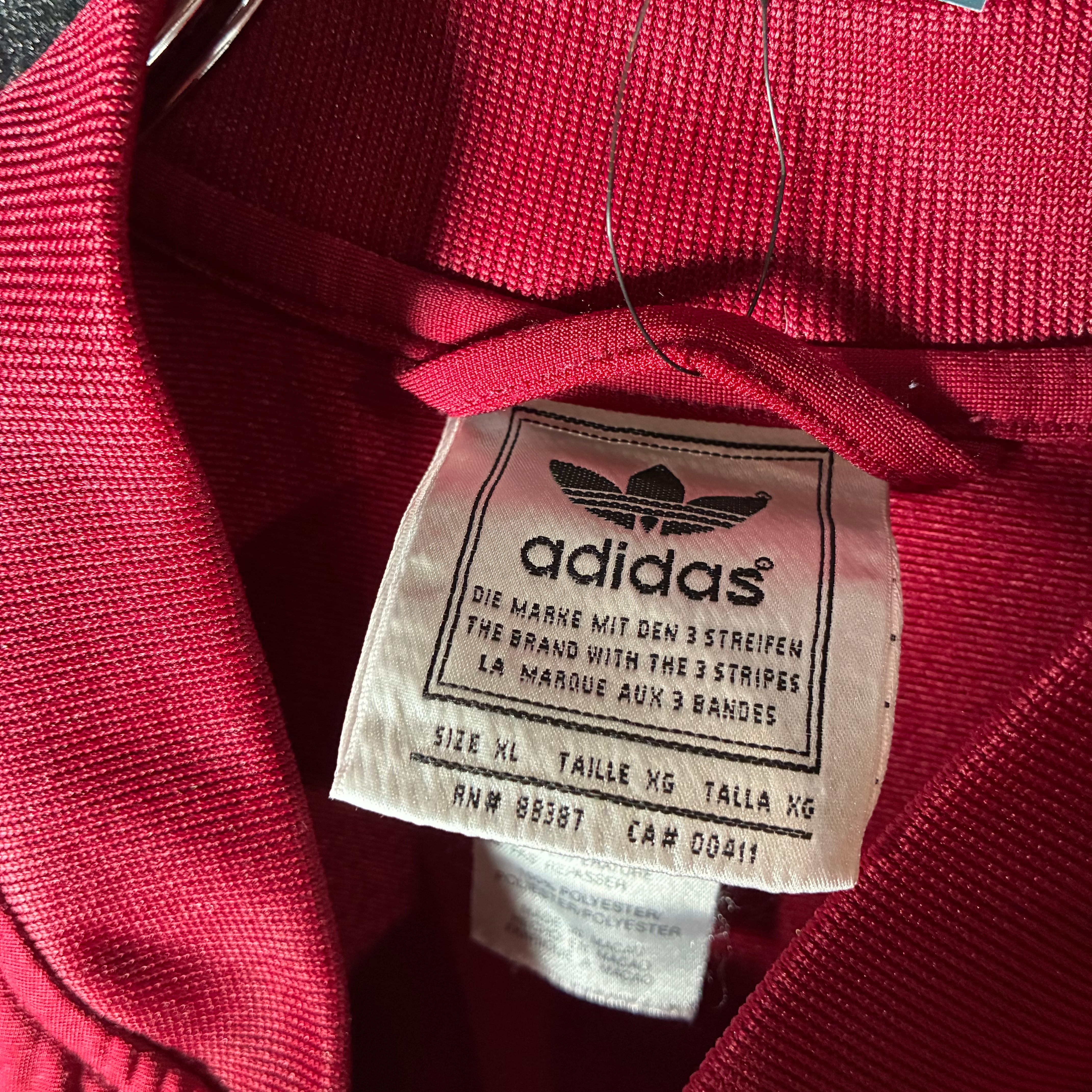 90s〜00s adidas トラックジャケット ワインレッド×アイスブルー ATP