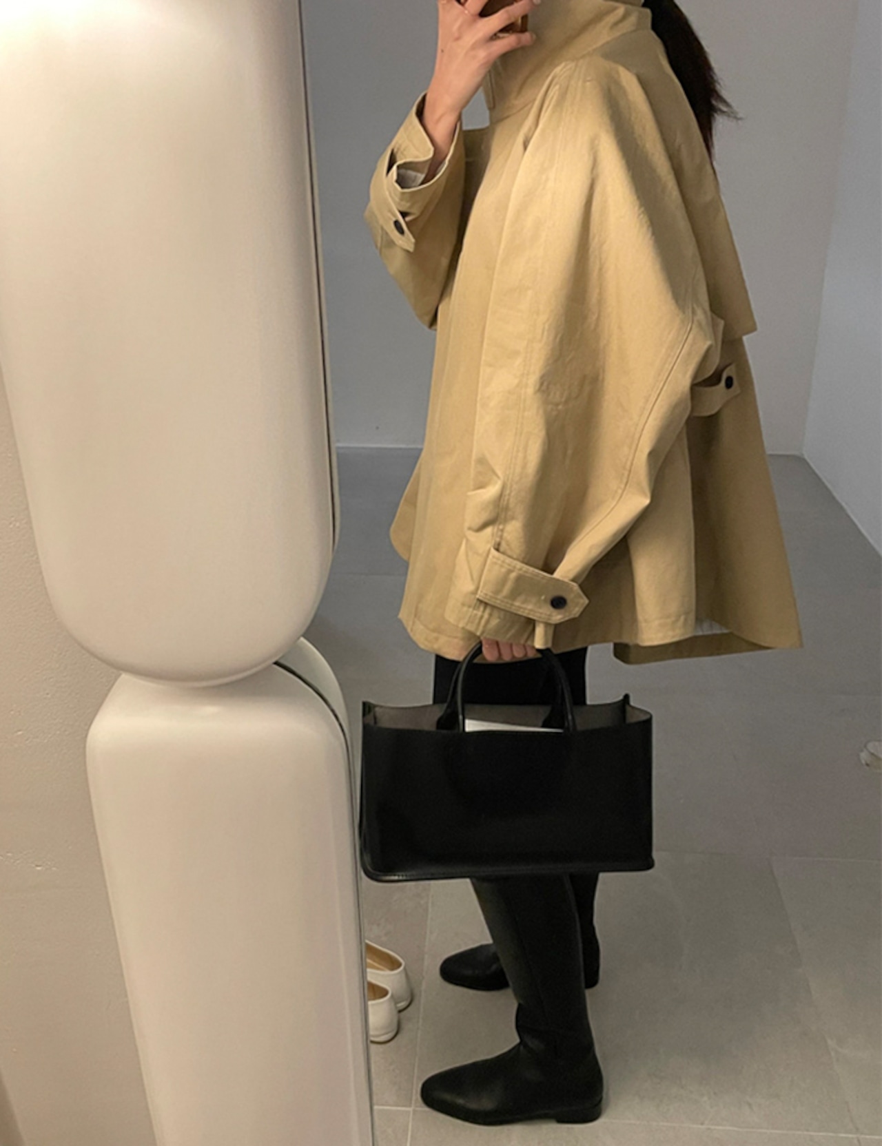 【新作5%OFF・3日間】Merci Half Trench-Coat_2colors