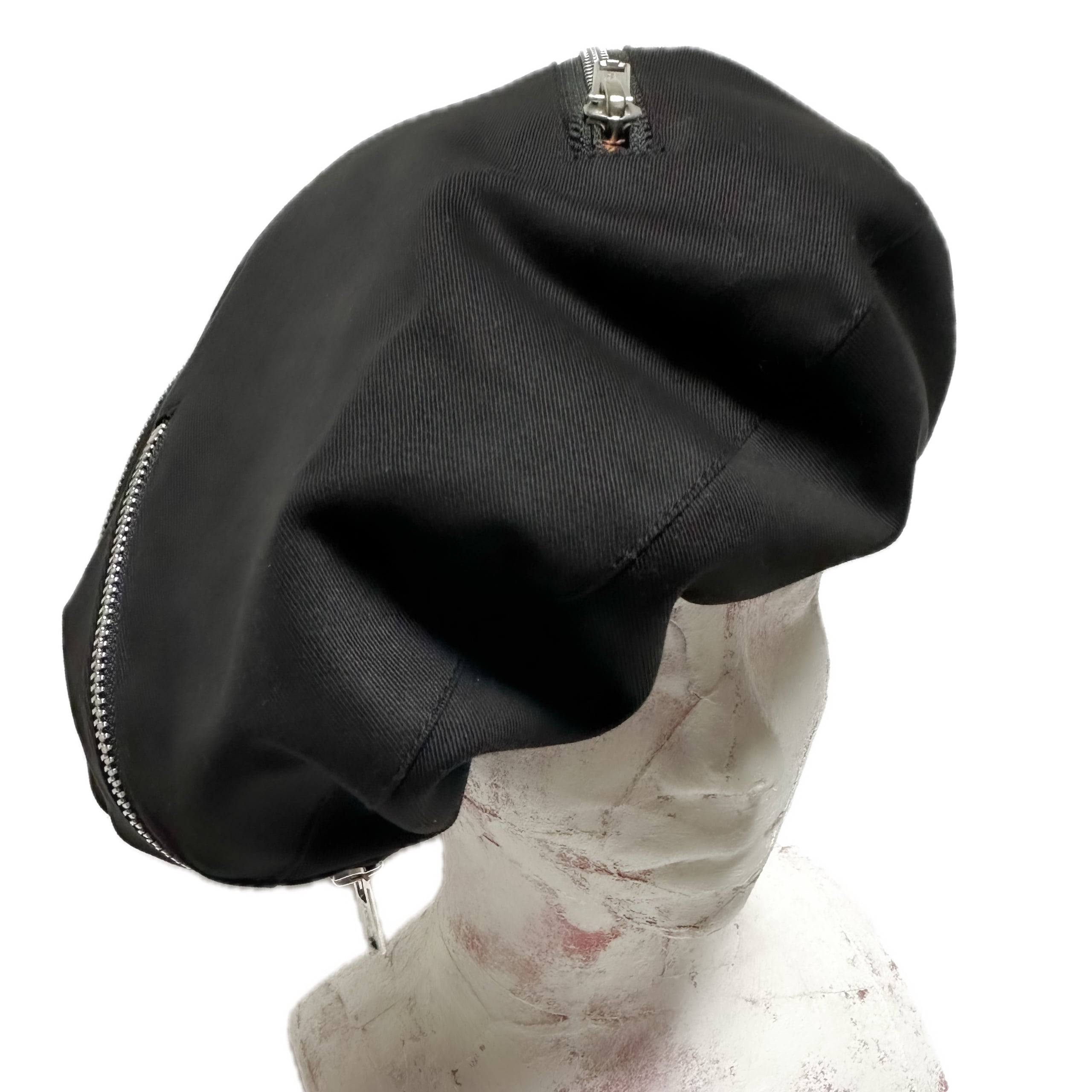 UNFINISHEDクラストベレー帽カーキ×ブラック2023005 | UNFINISHED
