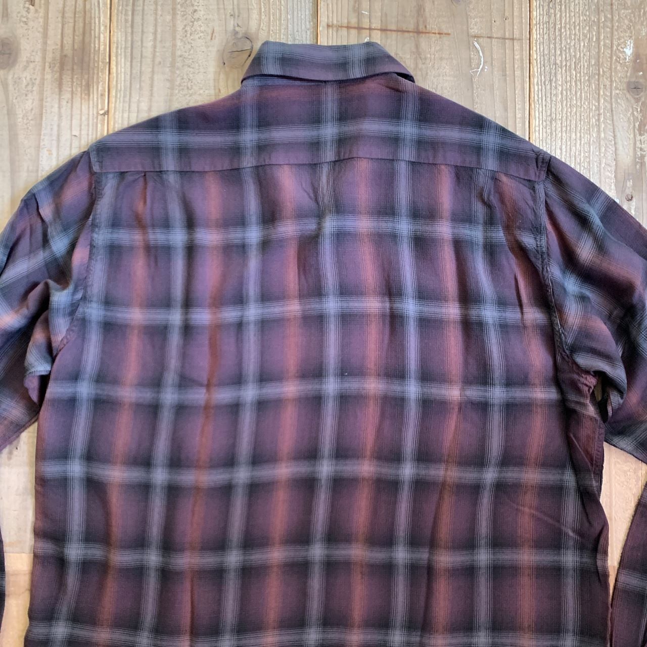 ヒ*キ様 SUGAR CANE OMBRE CHECK OPEN SHIRT X SUGAR CANE RAYON OMBRE CHECK OPEN SHIRT | Jeans Shop 3rd Down