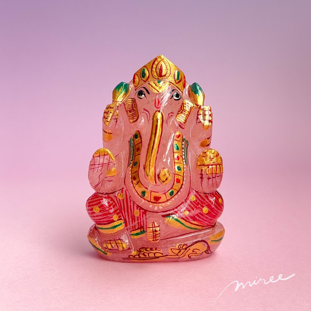 【ローズクォーツ】3倍速で願いが叶う?!ピンクのガネーシャ004