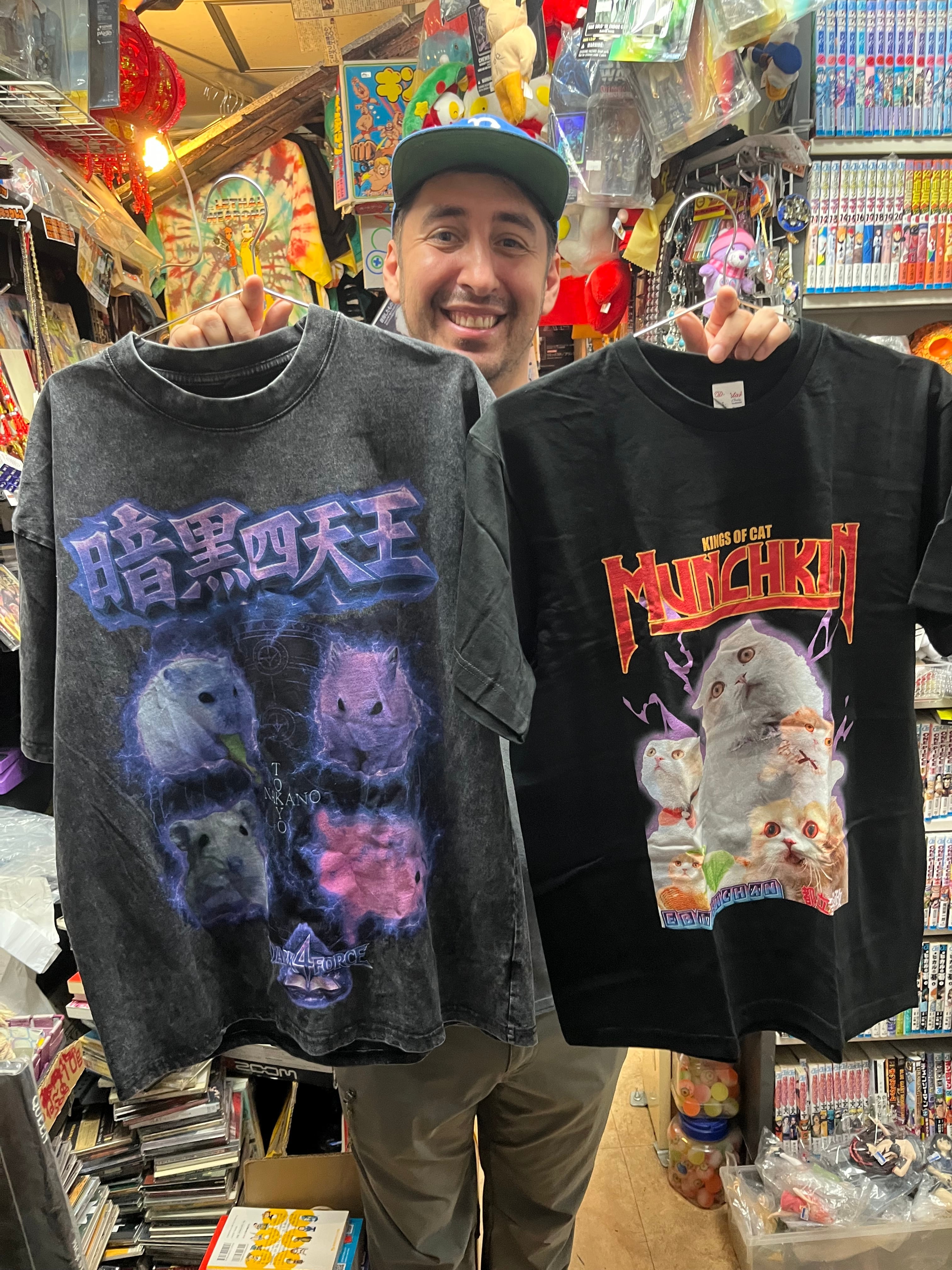 Tシャツ 中野区暗黒四天王 ウォッシュ加工 オーバーサイズ ビッグ