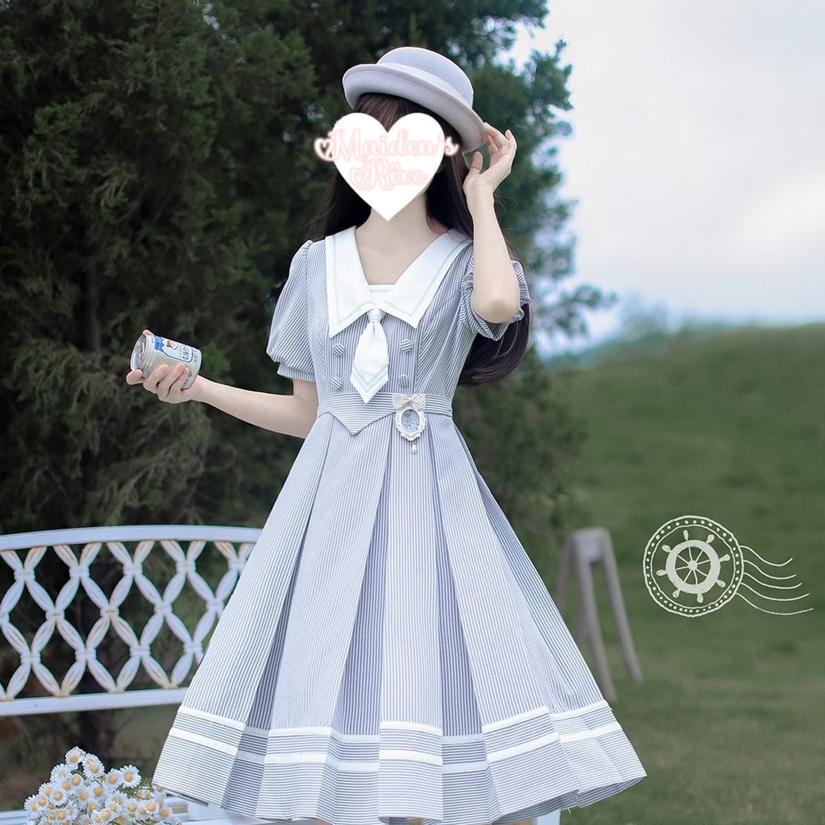 新品【パーリーゲイツ】セーラーストライプワンピース ストライプセーラーワンピース | Maiden's Rêve